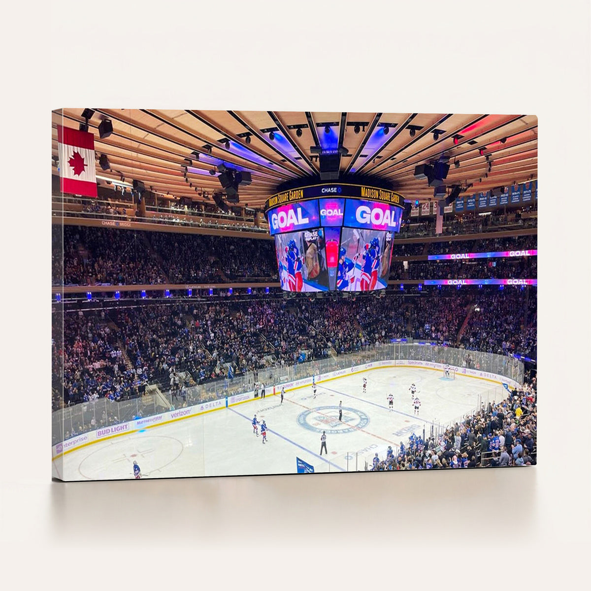 36401-MGV-CV-36X24 - Madison Square Garden New York Rangers Hockey Stadium Wall Art Canvas