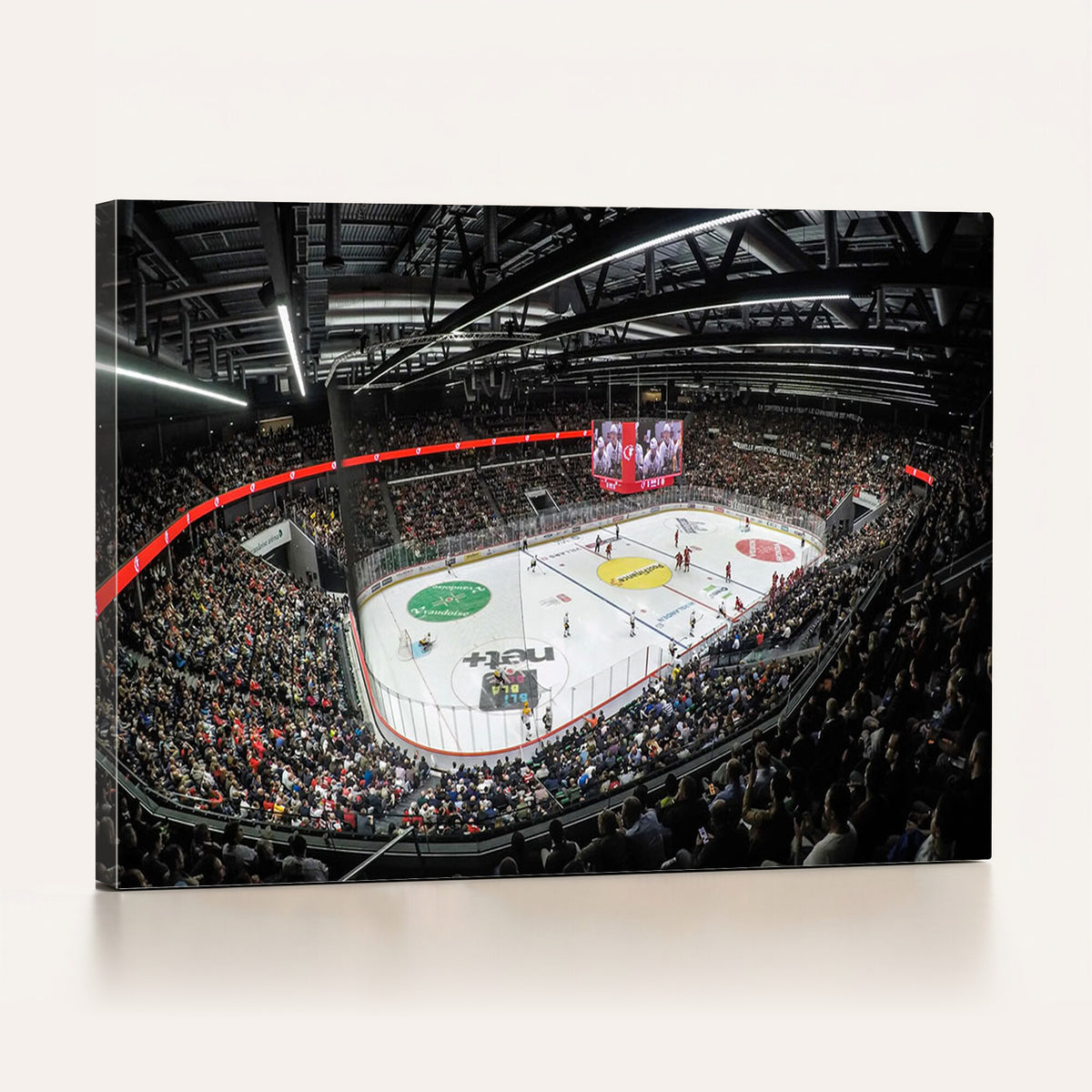 46282-MGV-CV-36X24 - Vaudoise Lausanne Ice Hockey Arena Stadium Wall Art Canvas