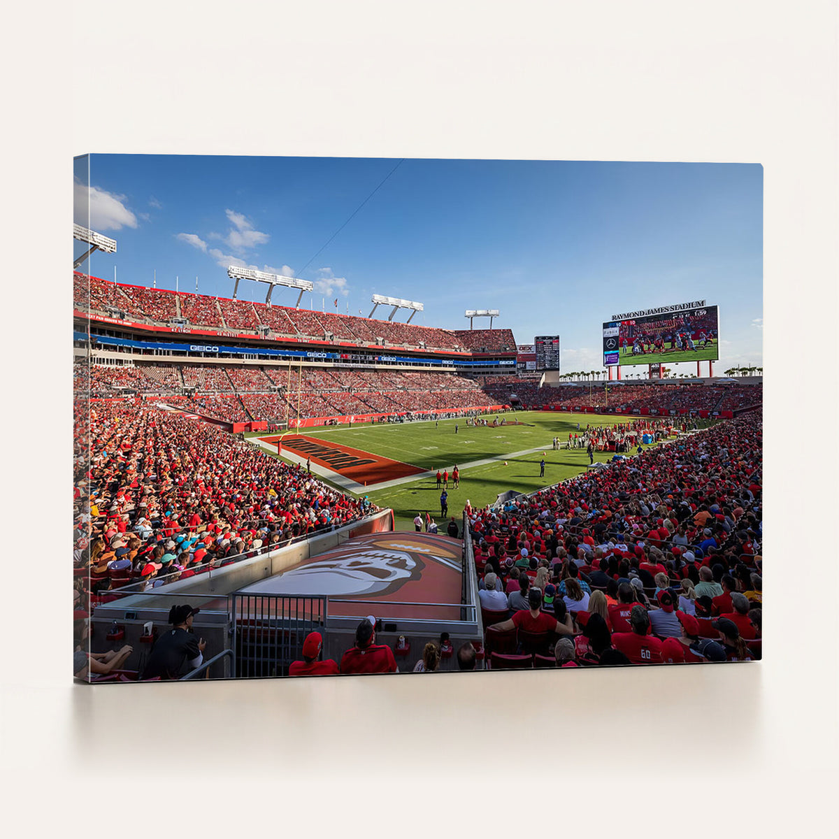 65229-MGV-CV-36X24 - Florida Tampa Raymond James Stadium Wall Art Canvas Print - NFL Football Stadium Print
