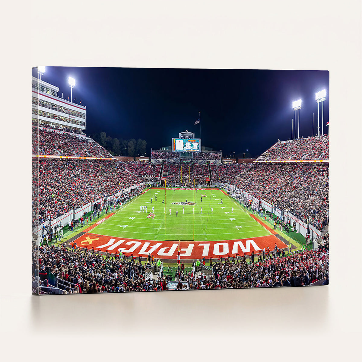 23086-MGV-CV-36X24 - NC State Wolfpack Canvas Print - Raleigh Carter-Finley Stadium Wall Art, Football Team Canvas Print