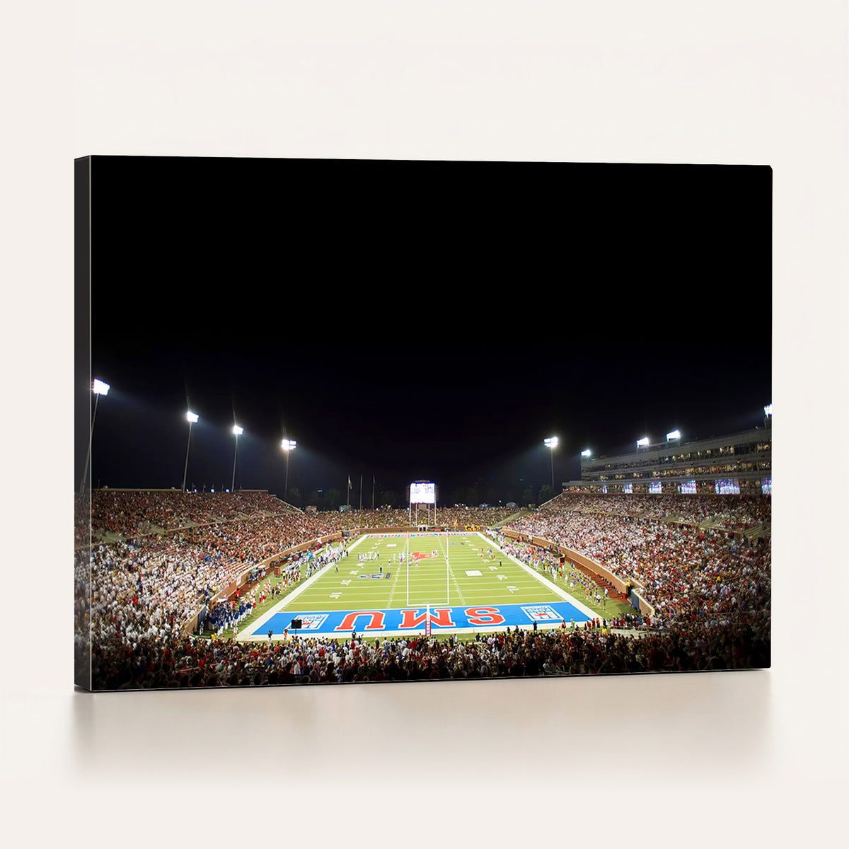 87912-MGV-CV-36X24 - SMU Mustangs Football Team Print - Dallas Gerald J. Ford Stadium Wall Art Canvas Print