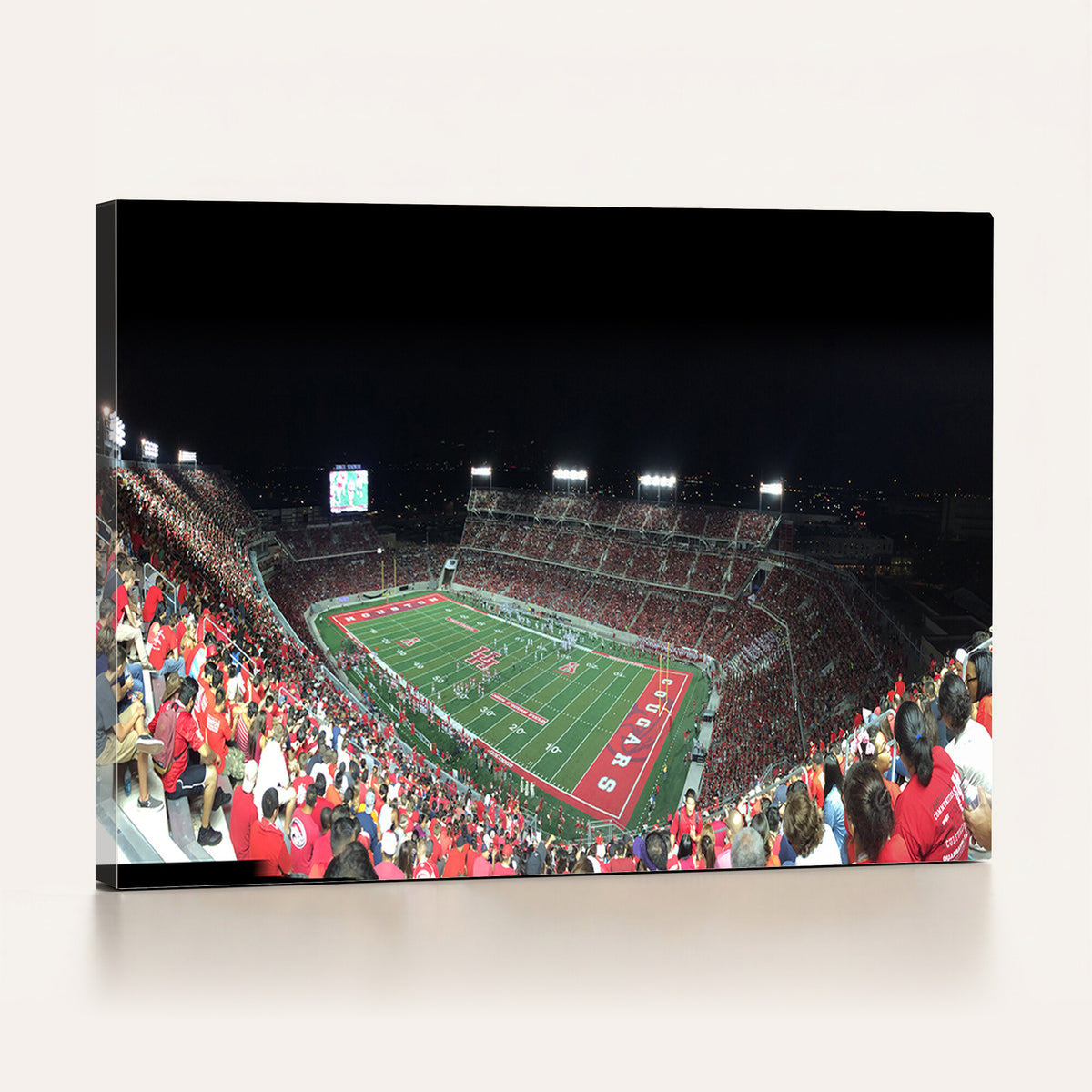 67036-MGV-CV-36X24 - Houston Cougars Football Team Print - Houston TDECU Stadium Wall Art Canvas Print