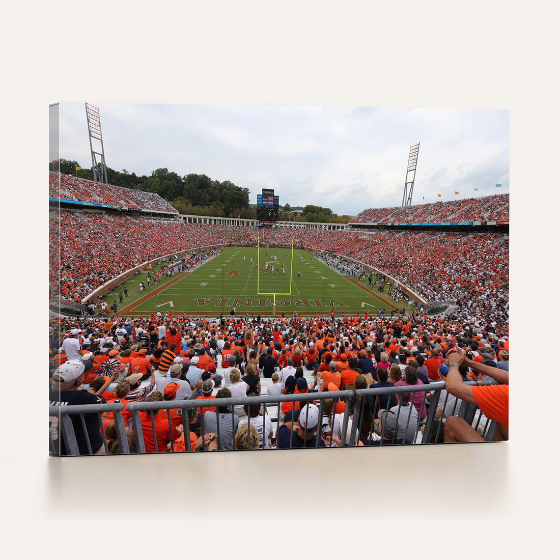 Virginia Cavaliers Football Team Print, Charlottesville, Extra Large Game Room Wall Decor