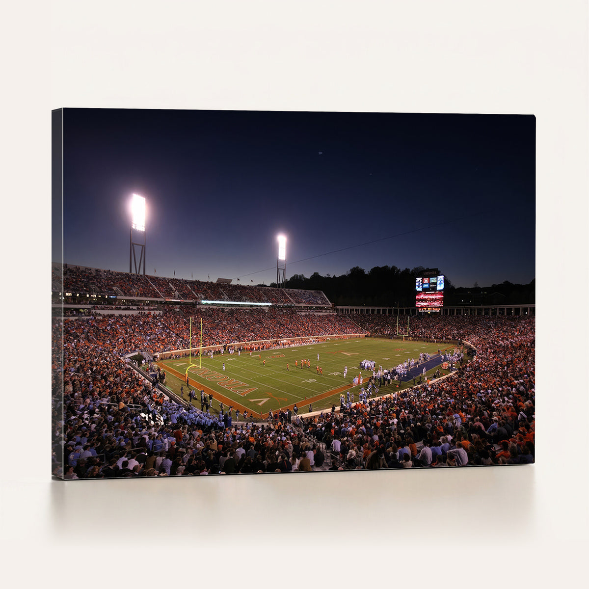 69378-MGV-CV-36X24 - Virginia Cavaliers Football Team Print - Charlottesville Scott Stadium Canvas Print Wall Art