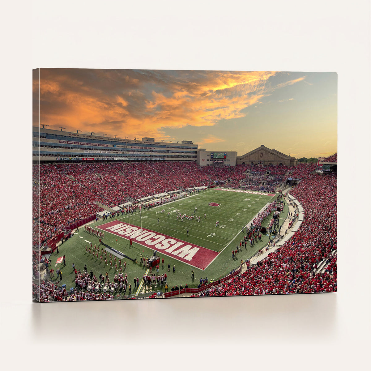 41472-MGV-CV-36X24 - Camp Randall Stadium Wisconsin Badgers Large Wall Art Canvas Print | College Football Stadium Wall