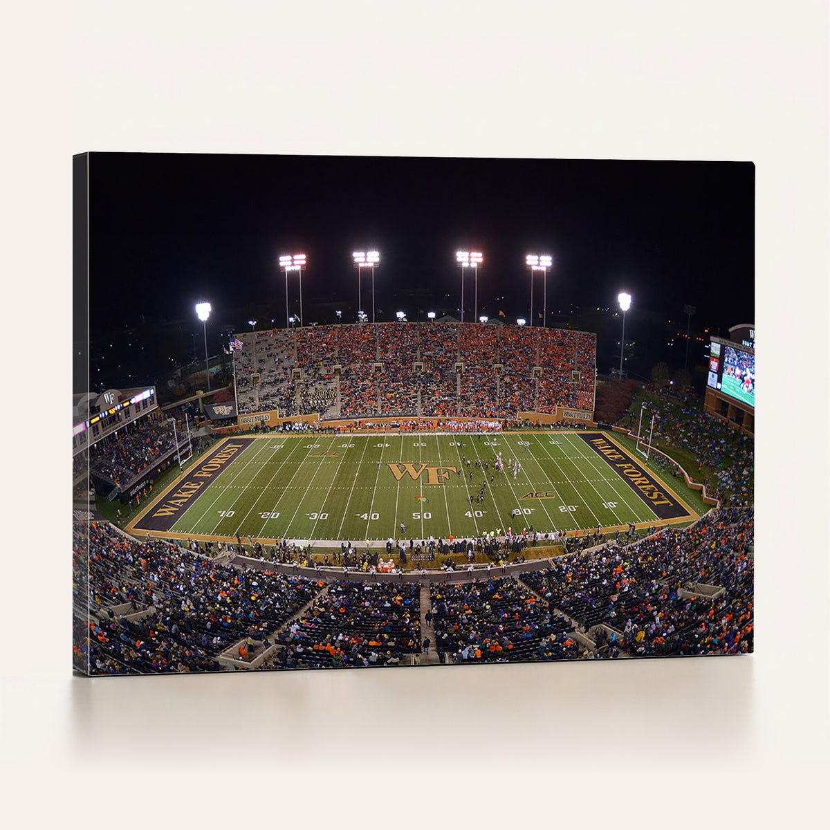 26033-MGV-CV-36X24 - Demon Deacons Print Canvas, Football Team Print