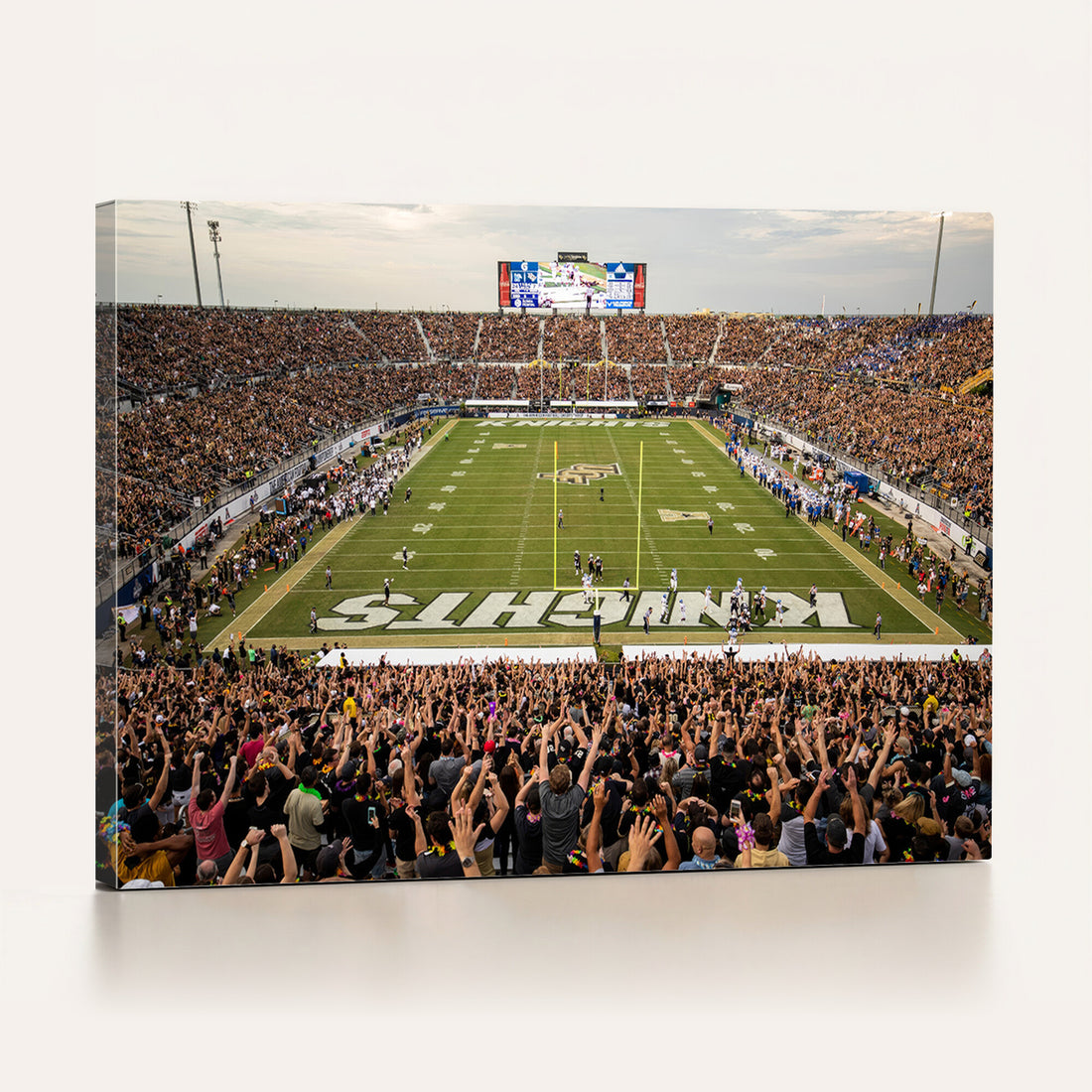 UCF Knights Football Team Print, Orlando FBC Mortgage Stadium, Extra Large Game Room Wall Decor