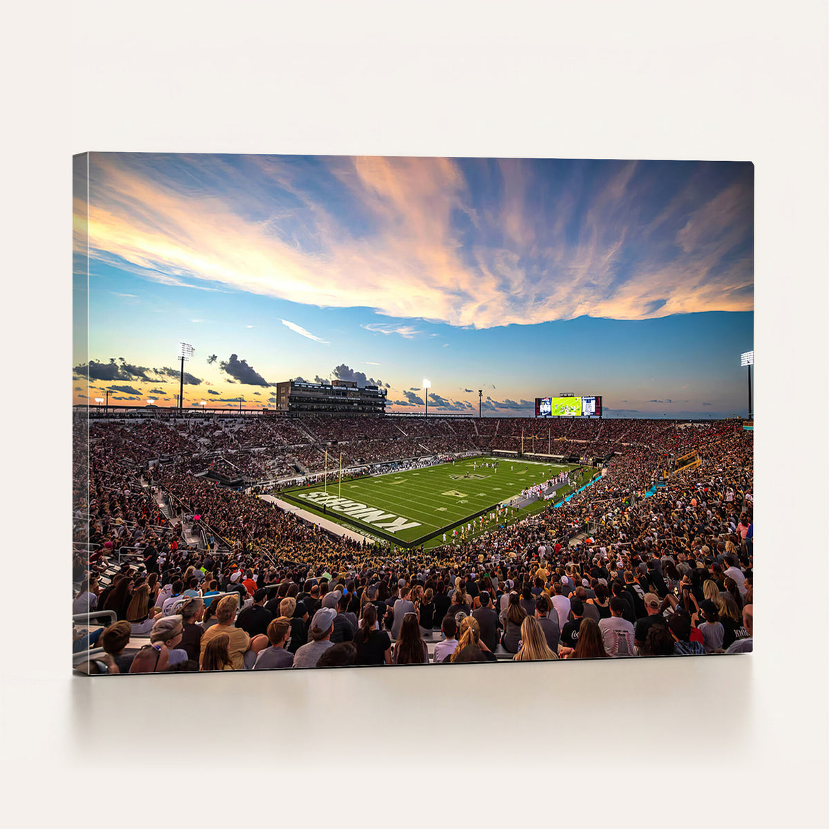 50243-MGV-CV-36X24 - UCF Knights Football Team Print - Orlando FBC Mortgage Stadium Wall Art Canvas Print