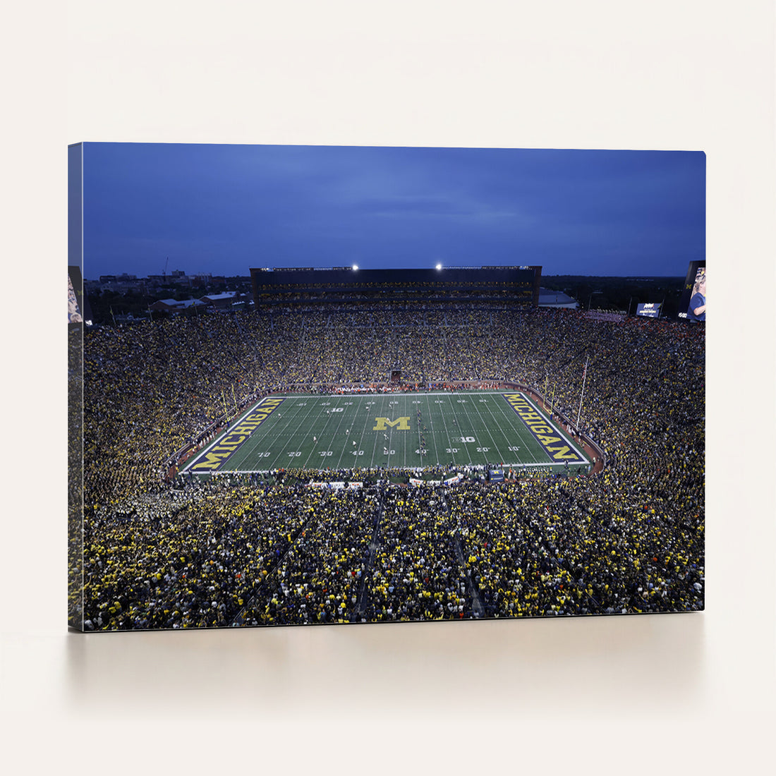 University of Michigan Wolverines Football Team Print, Ann Arbor, Home Bar Wall Decor