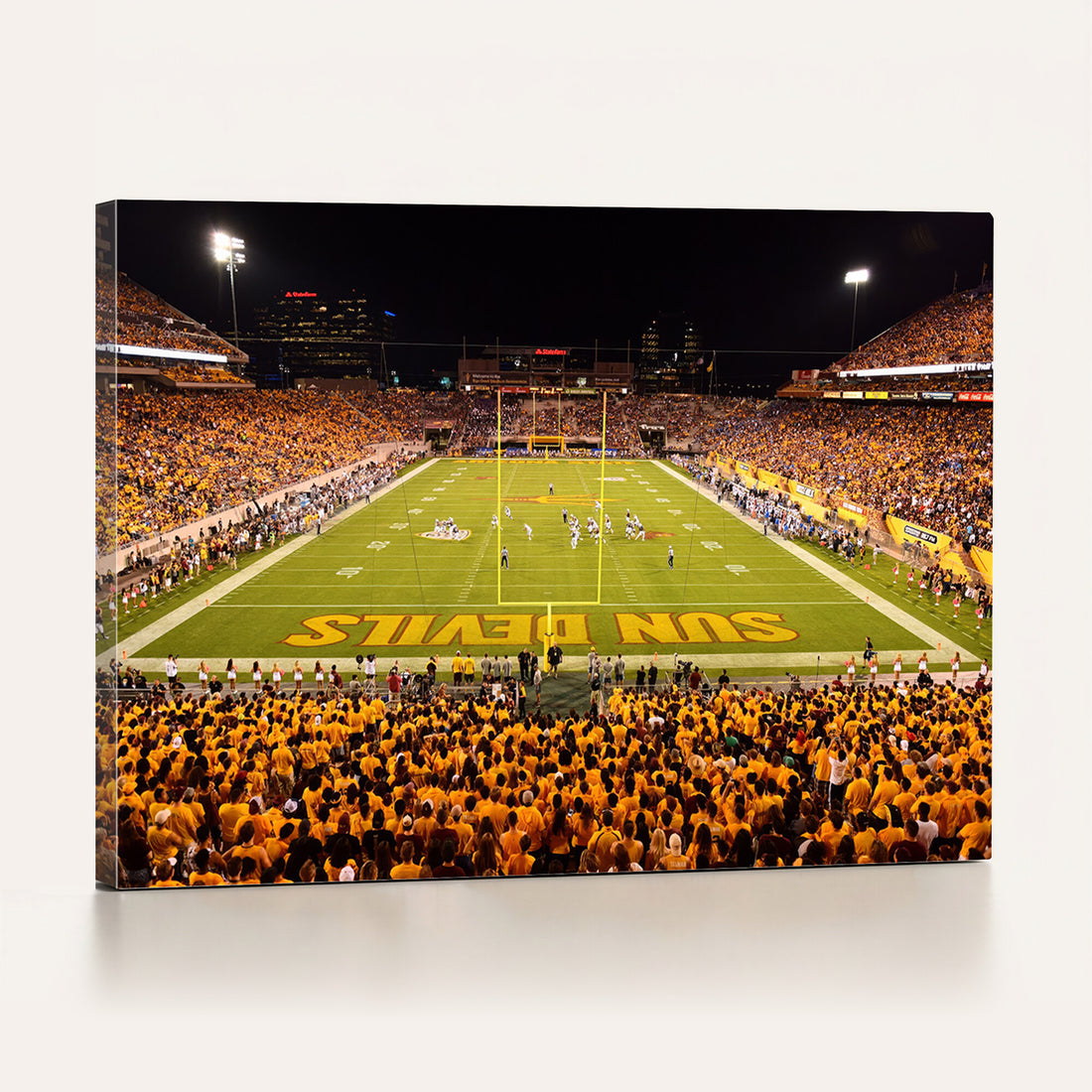 ASU Sun Devils Football Team Print, Tempe Mountain America Stadium, Framed and Ready to Hang