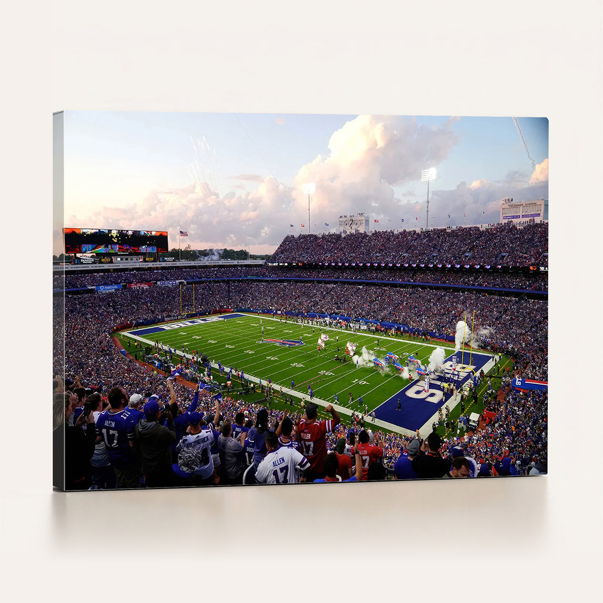 64066-MGV-CV-36X24 - Buffalo Bills Football Team Print - Buffalo Highmark Stadium Wall Art Canvas Print