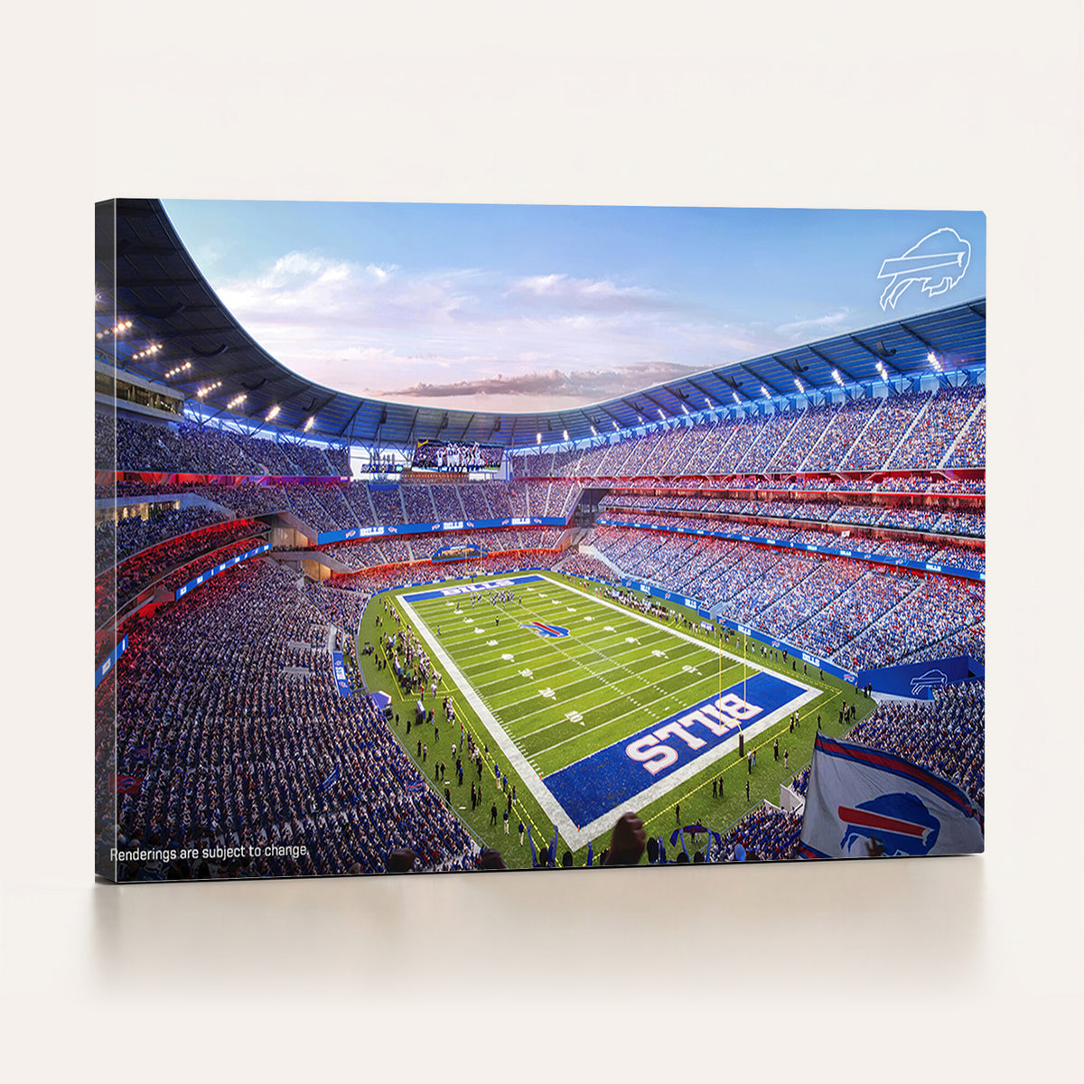 57873-MGV-CV-36X24 - Buffalo Bills Football Team Print Canvas - Buffalo Highmark Stadium Wall Art Canvas Print