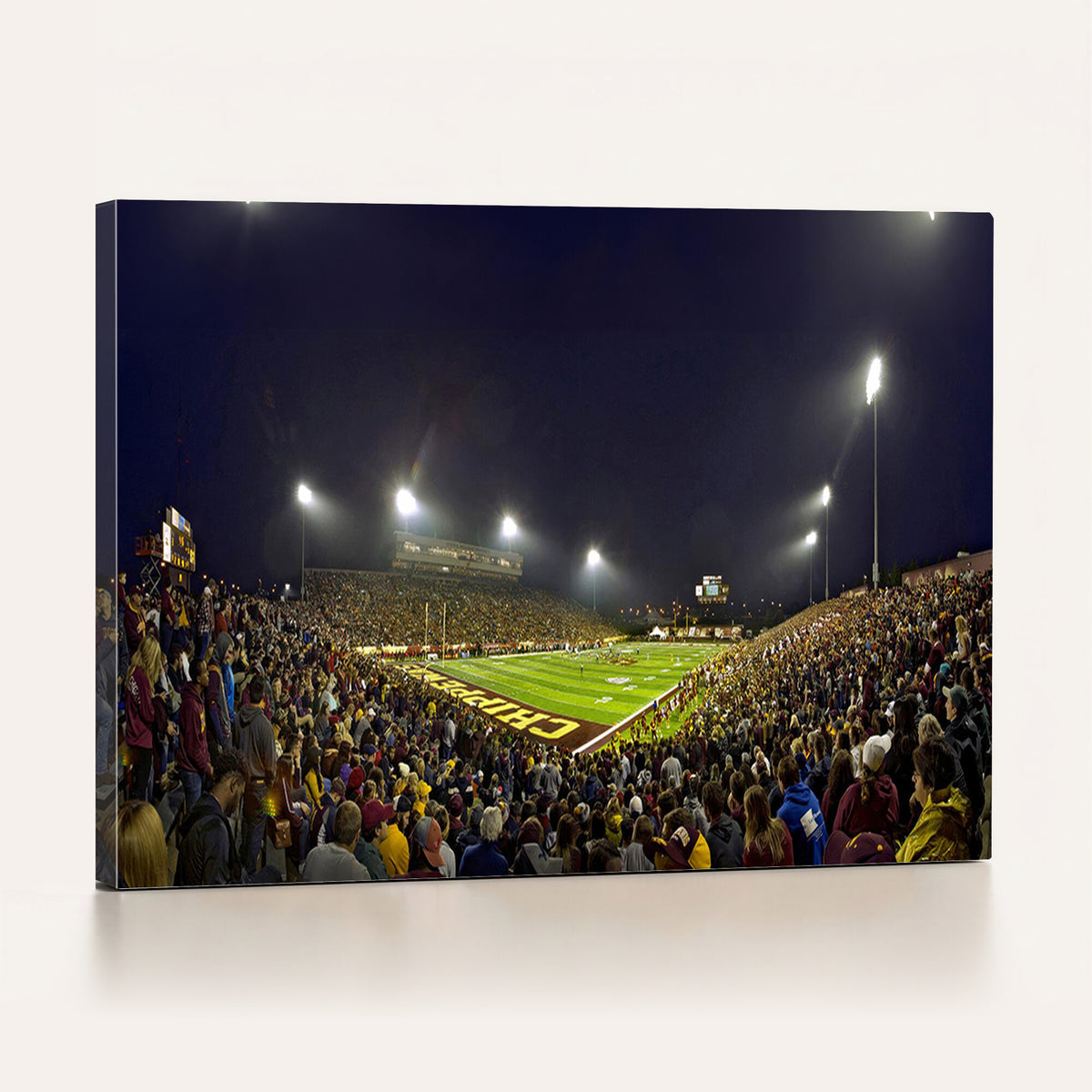 45619-MGV-CV-36X24 - Central Michigan University Chippewas Canvas Wall Art, Football Team Print - Mount Pleasant