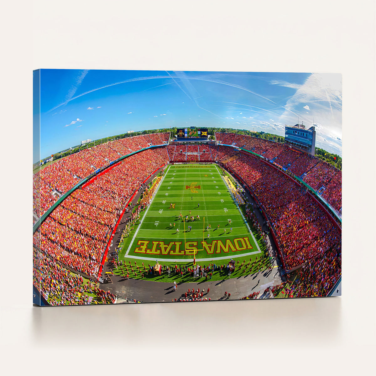 36706-PAN-FL-20X10 - Iowa State University Cyclones Football Team Print - Ames Jack Trice Stadium Art Canvas Print