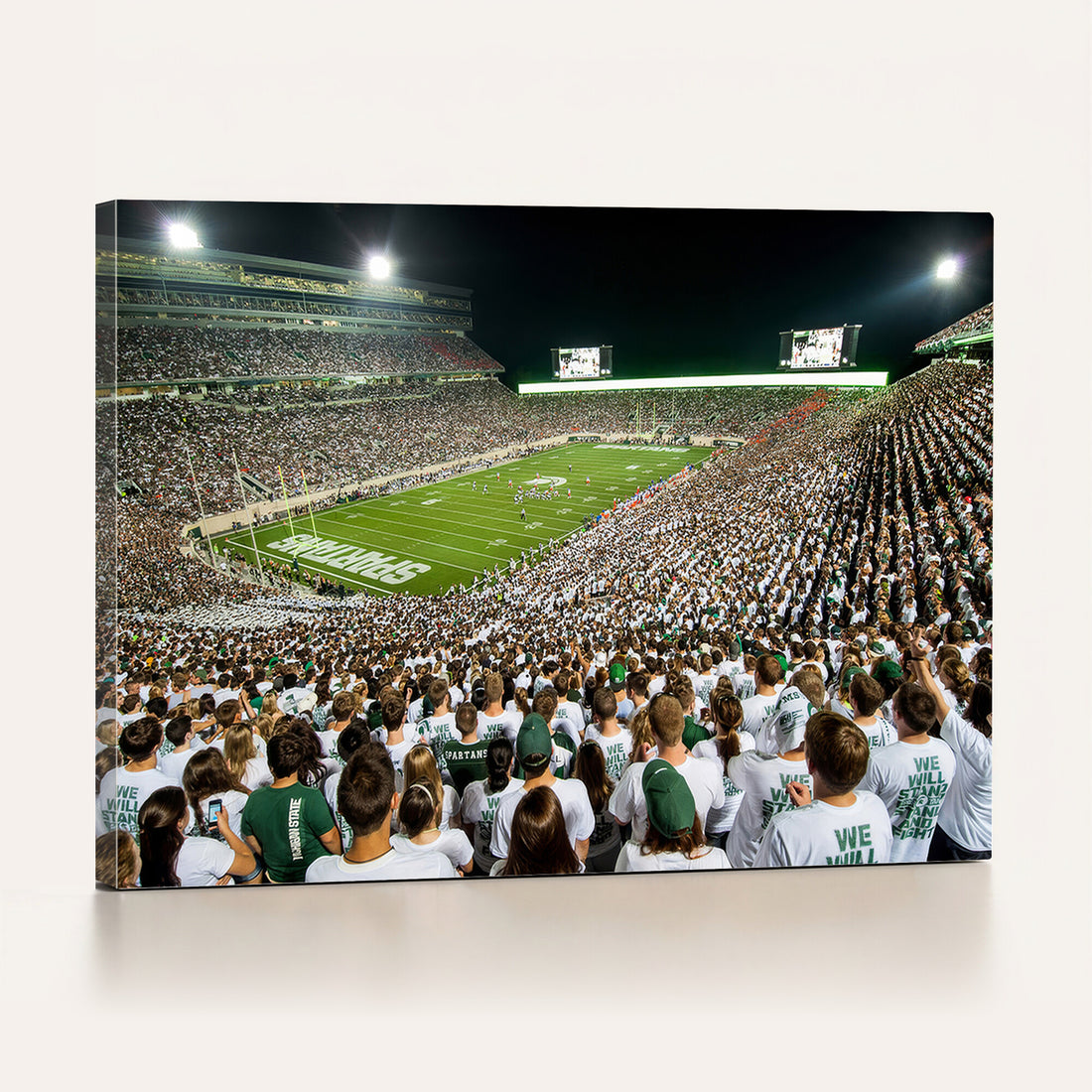 Michigan State Spartans Football Canvas Print, East Lansing