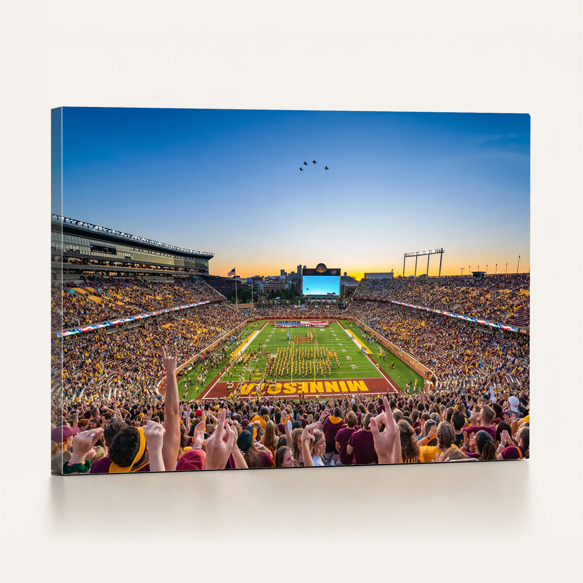 84421-MGV-CV-36X24 - University of Minnesota Golden Gophers Art Print, Football Team Print - Minneapolis Huntington Bank