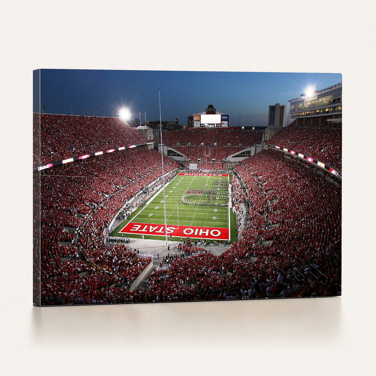 98743-PAN-FL-20X10 - Ohio State University Buckeyes Football Team Print - Columbus Ohio Stadium Wall Art Canvas Print
