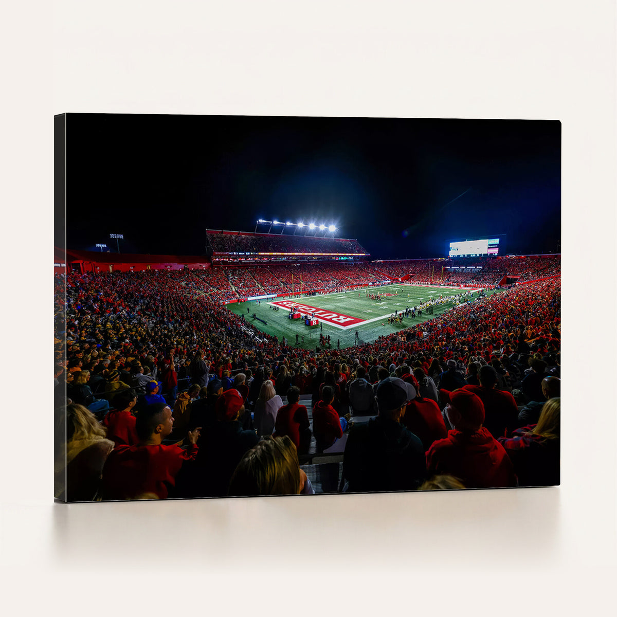 18115-PAN-FL-20X10 - Rutgers Scarlet Knights Football Team Print - SHI Stadium, Piscataway Wall Art Canvas Print