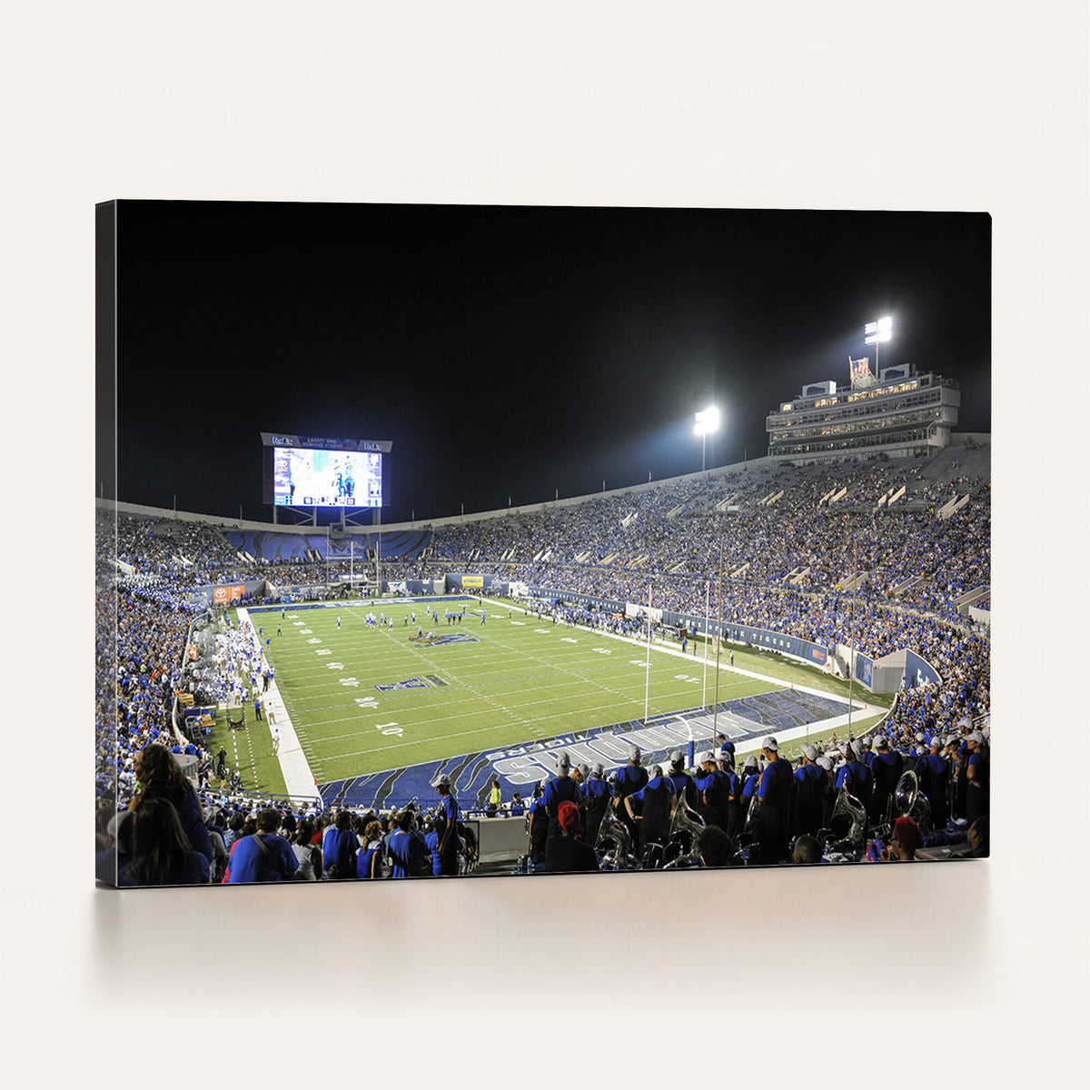10894-PAN-FL-20X10 - University of Memphis Tigers Football Team Print - Memphis Simmons Bank Liberty Stadium Wall Art