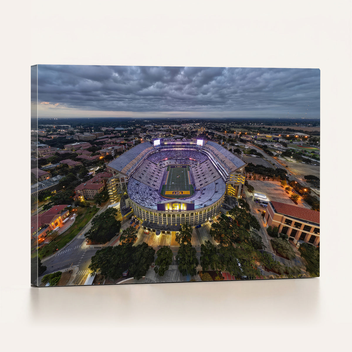 77405-MGV-CV-36X24 - The Louisiana State University Tigers Football Team Print