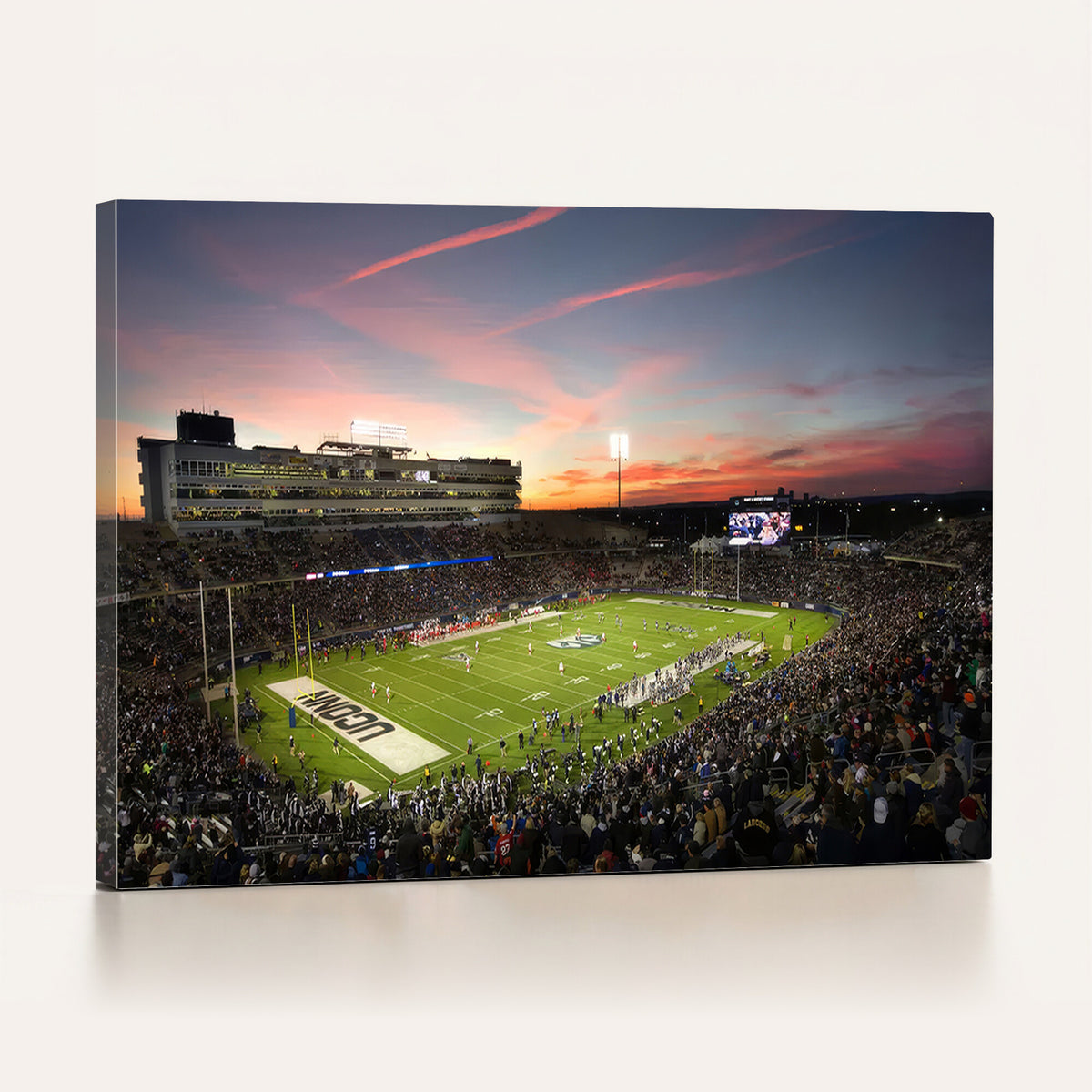 64416-MGV-CV-36X24 - The University of Connecticut UCONN Huskies Football Team Print, Framed and Ready to Hang