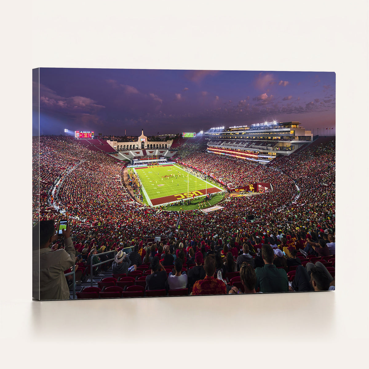 73373-MGV-CV-36X24 - The University of Southern California USC Trojans Football Team Print, Extra Large Game Room Wall Decor