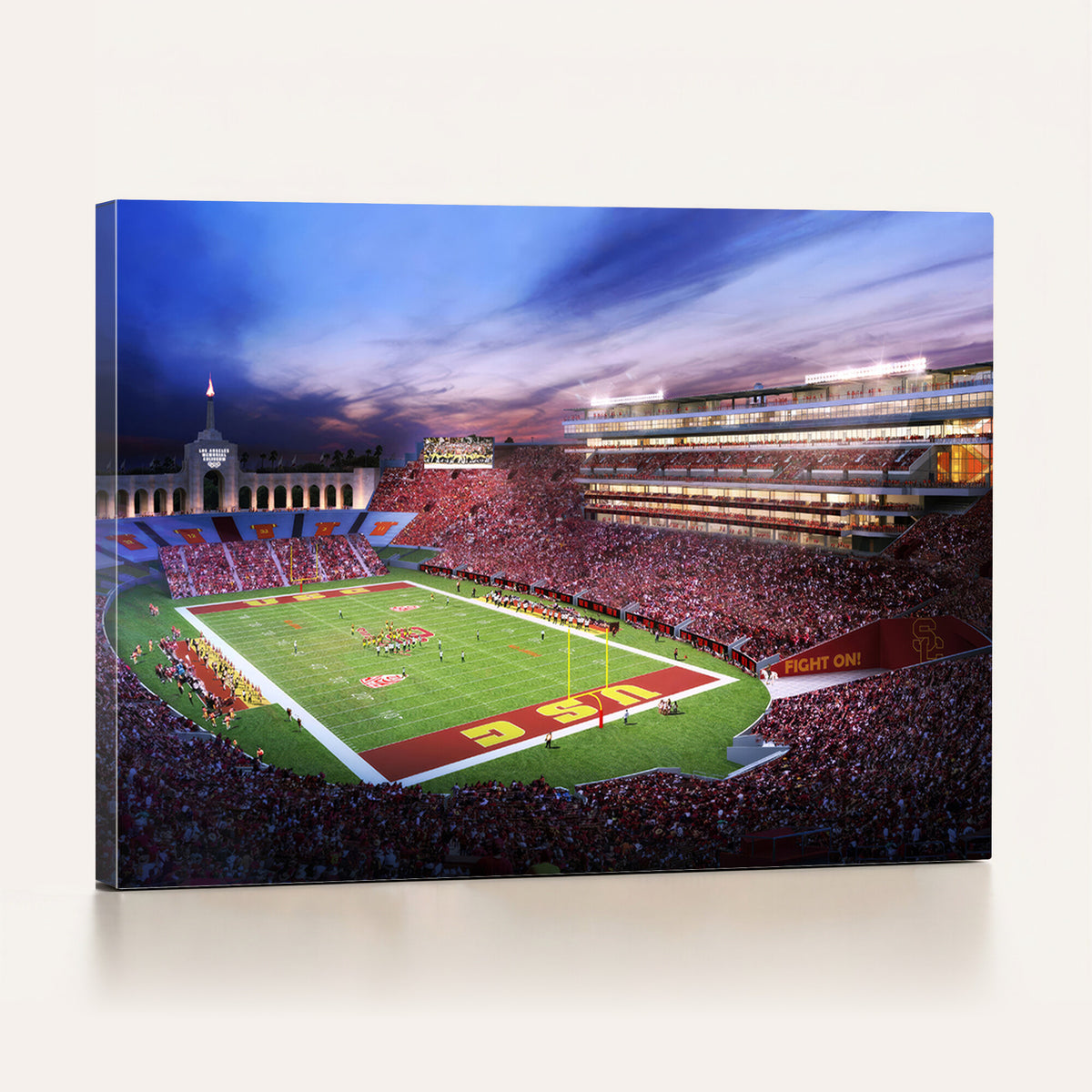 71879-MGV-CV-36X24 - The University of Southern California USC Trojans Football Team Print, Framed and Ready to Hang