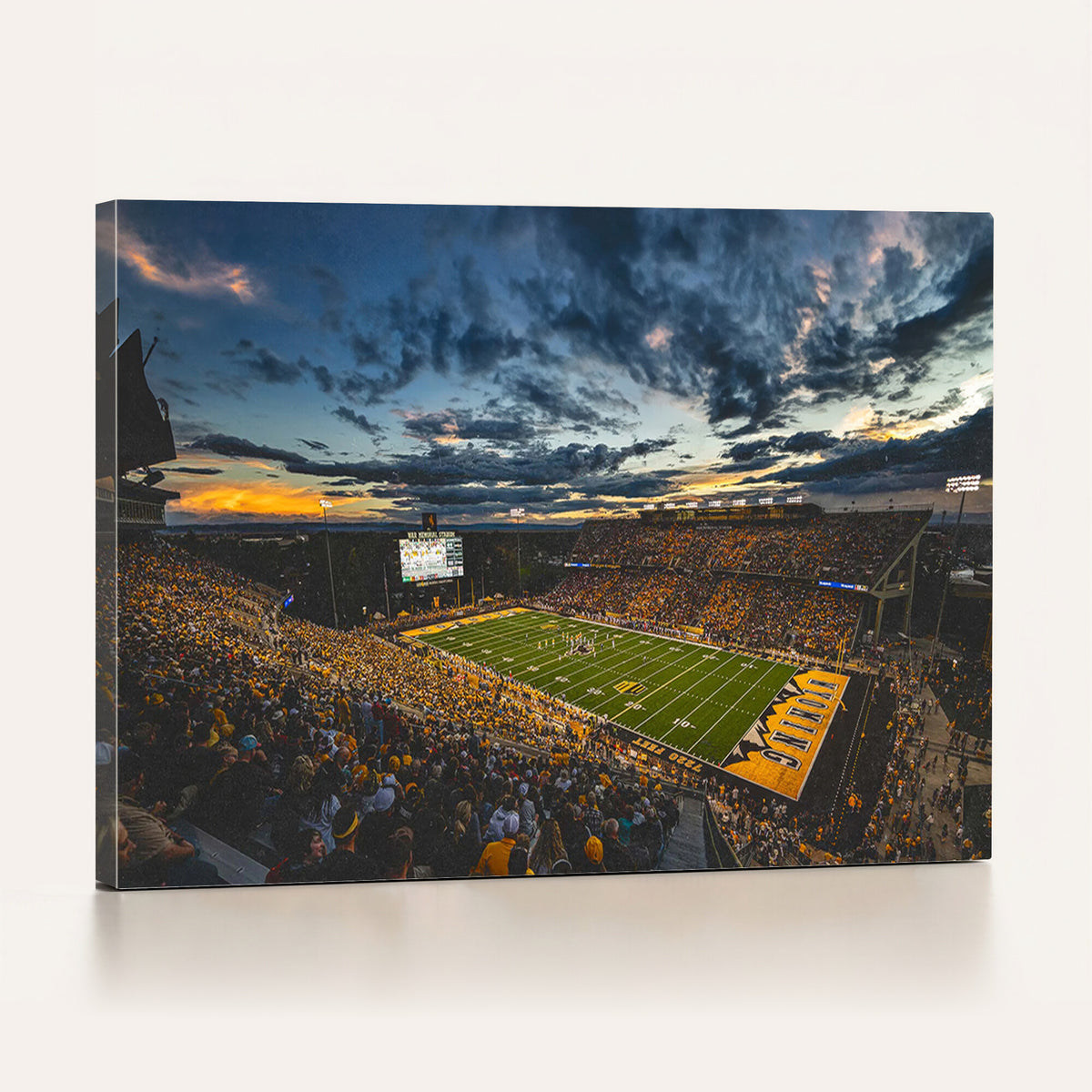 41879-MGV-CV-36X24 - University of Wyoming Cowboys Football Team Print, Laramie War Memorial Stadium Wall Art