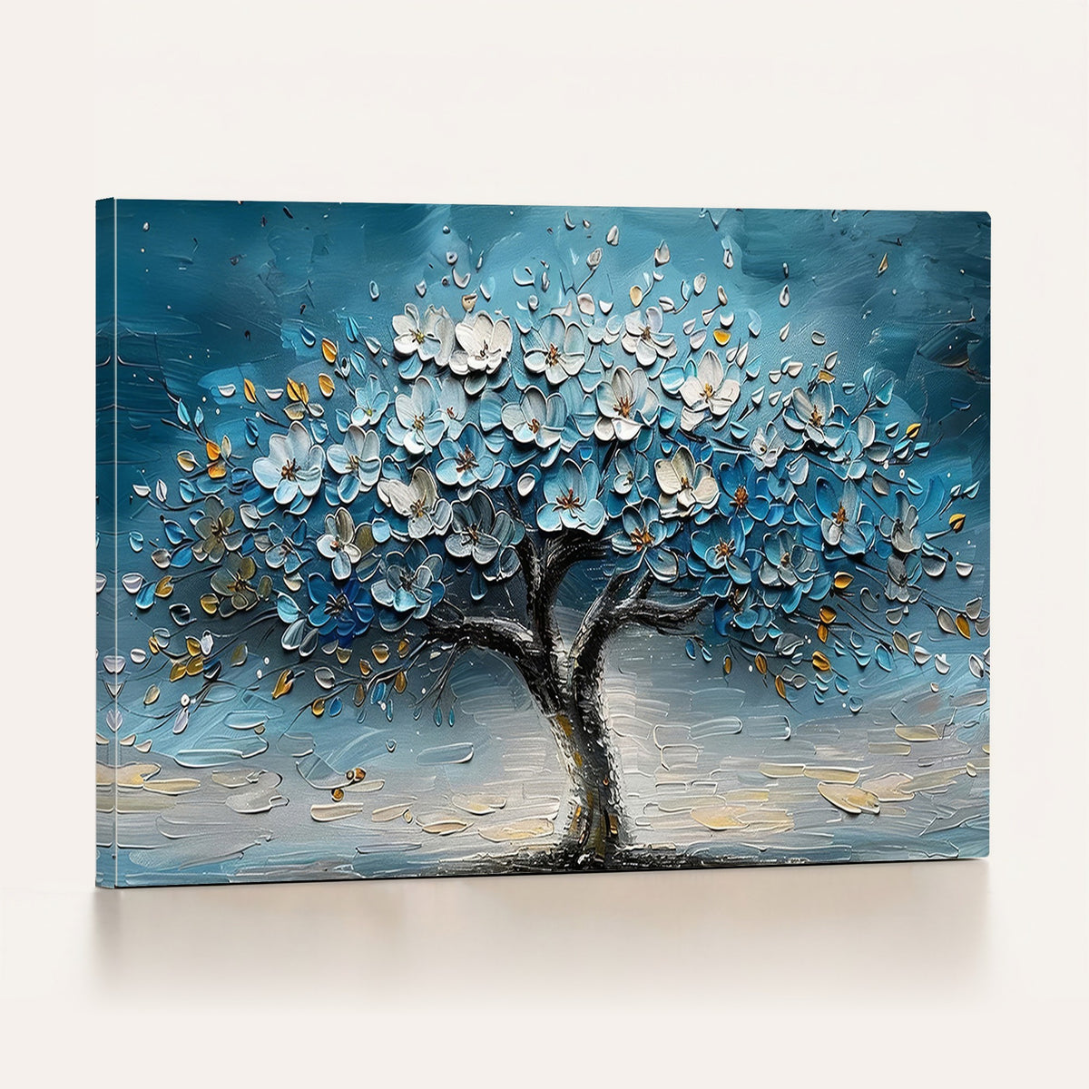 24109-_Poster-30x20 - Abstract Blooming Tree Wall Art Canvas Print, Floral Modern Home Decor