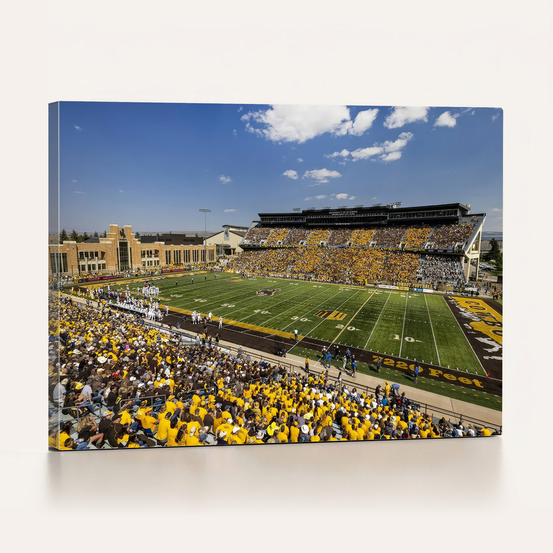 University of Wyoming Cowboys Football Team Print, Laramie, Home Bar Wall Decor