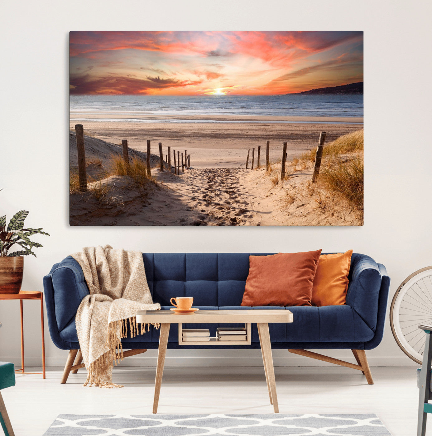 MGV-CV-36X24 - Sunset on the Sea Wall Art Canvas Print