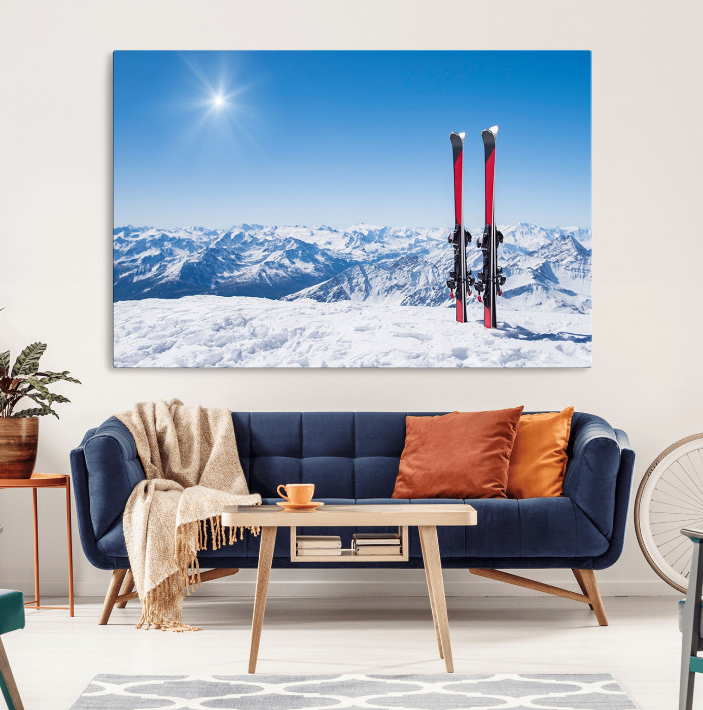 MGV-CV-36X24 - Ski Season Snow Wall Art Canvas Print