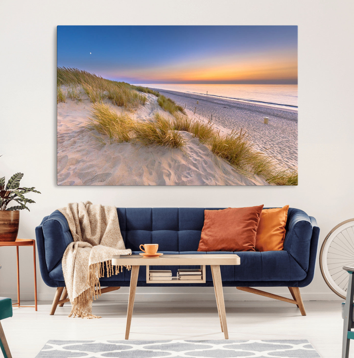 MGV-CV-36X24 - Sunrise On The Beach Wall Art Canvas Print