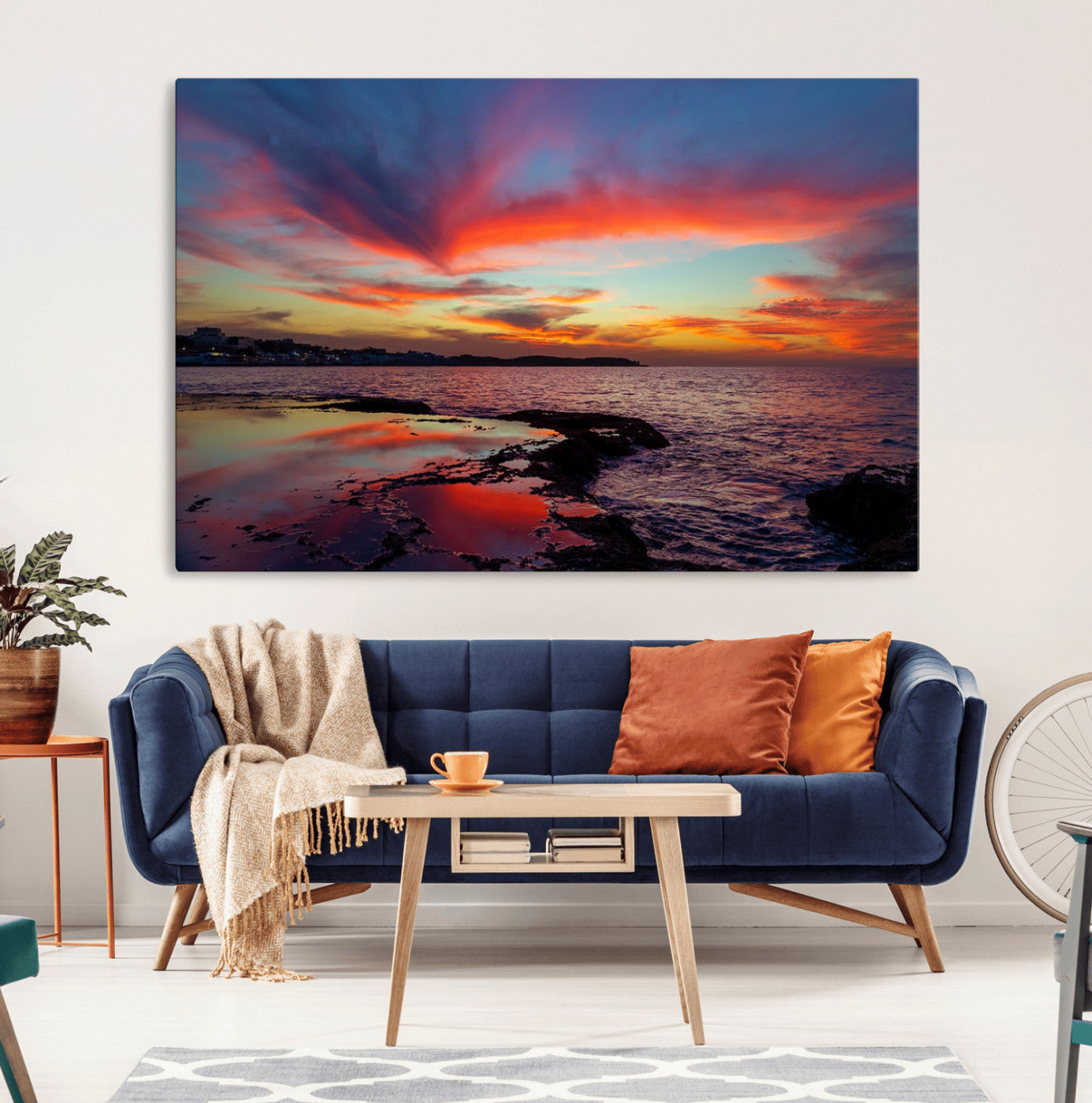 MGV-CV-36X24 - Glorious Sunset on The Beach Wall Art Canvas Print