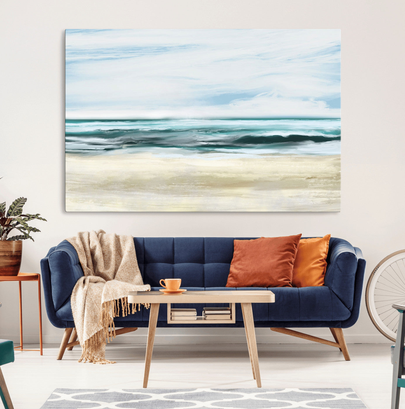 MGV-CV-36X24 - Ocean Abstract Wall Art Canvas Print