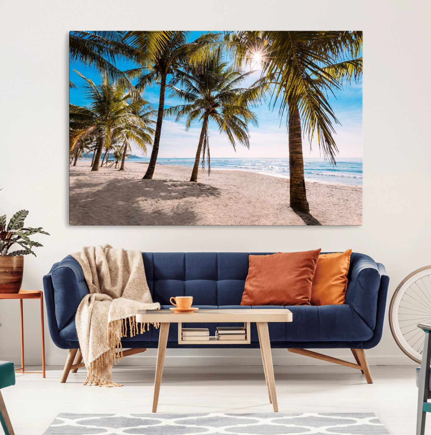 MGV-CV-36X24 - Palm Beach Tropical Island Wall Art Canvas Print