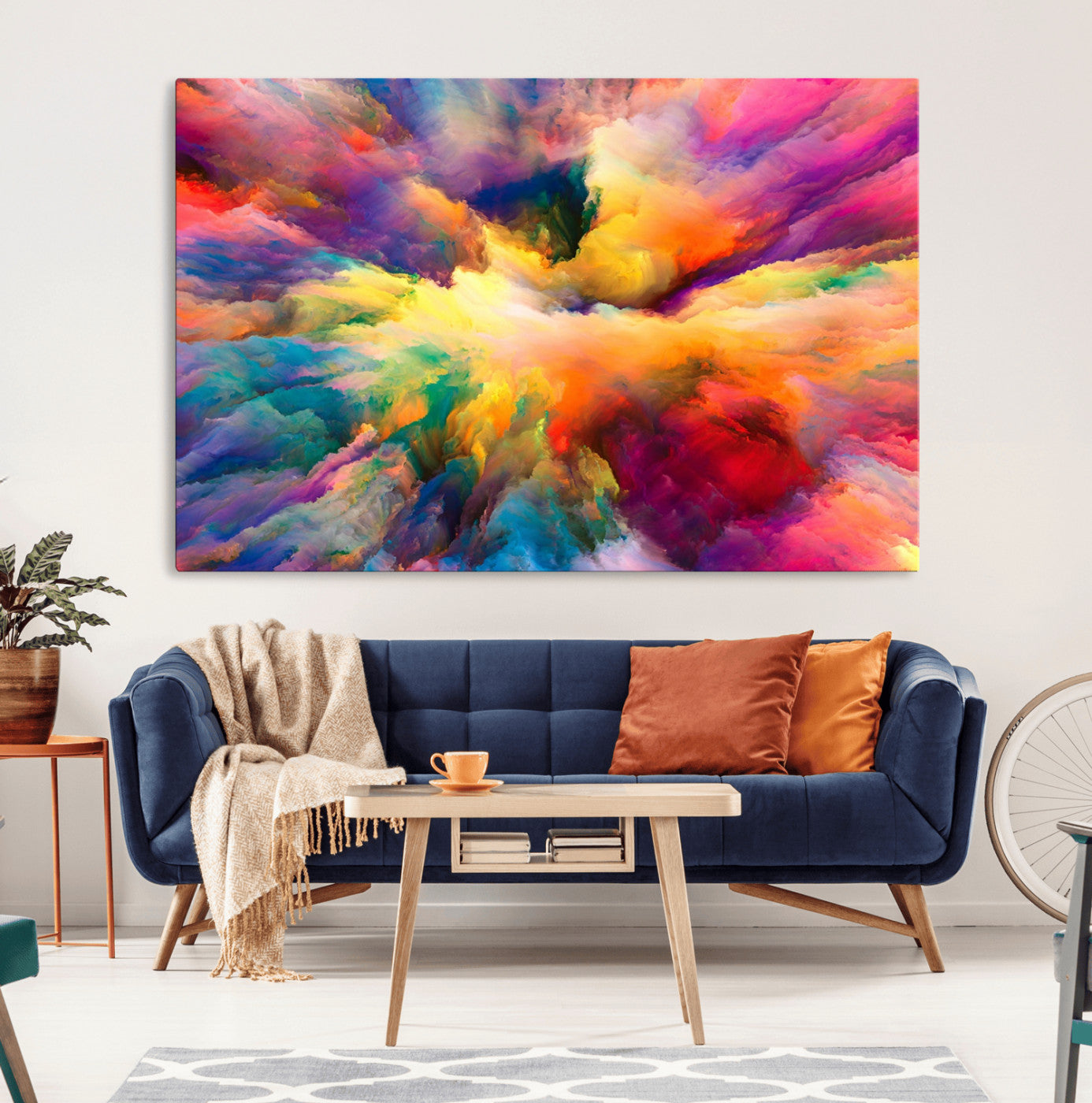 MGV-CV-36X24 - Blazing Vibrant Colors Cloud Wall Art Canvas Print