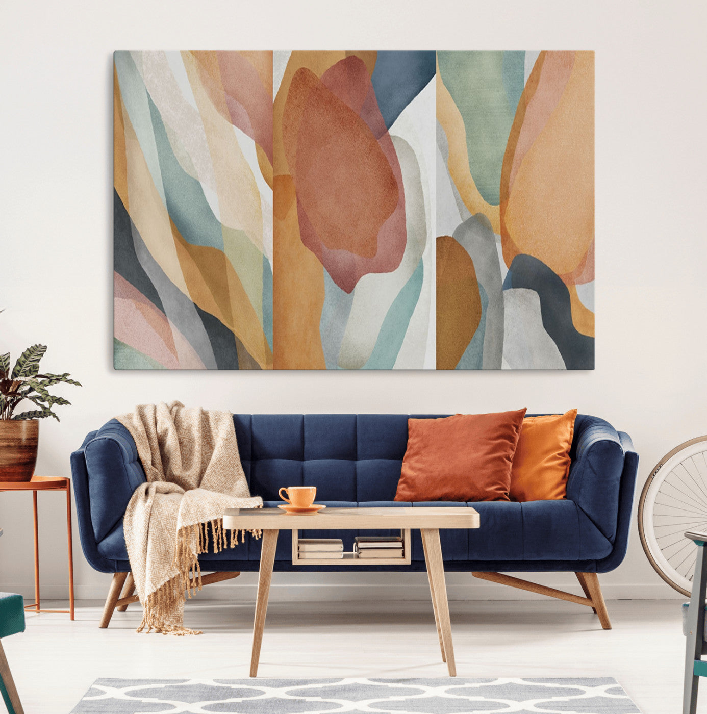 MGV-CV-36X24 - Boho Wall Art Canvas Print Set, Watercolor Boho Wall Art Canvas