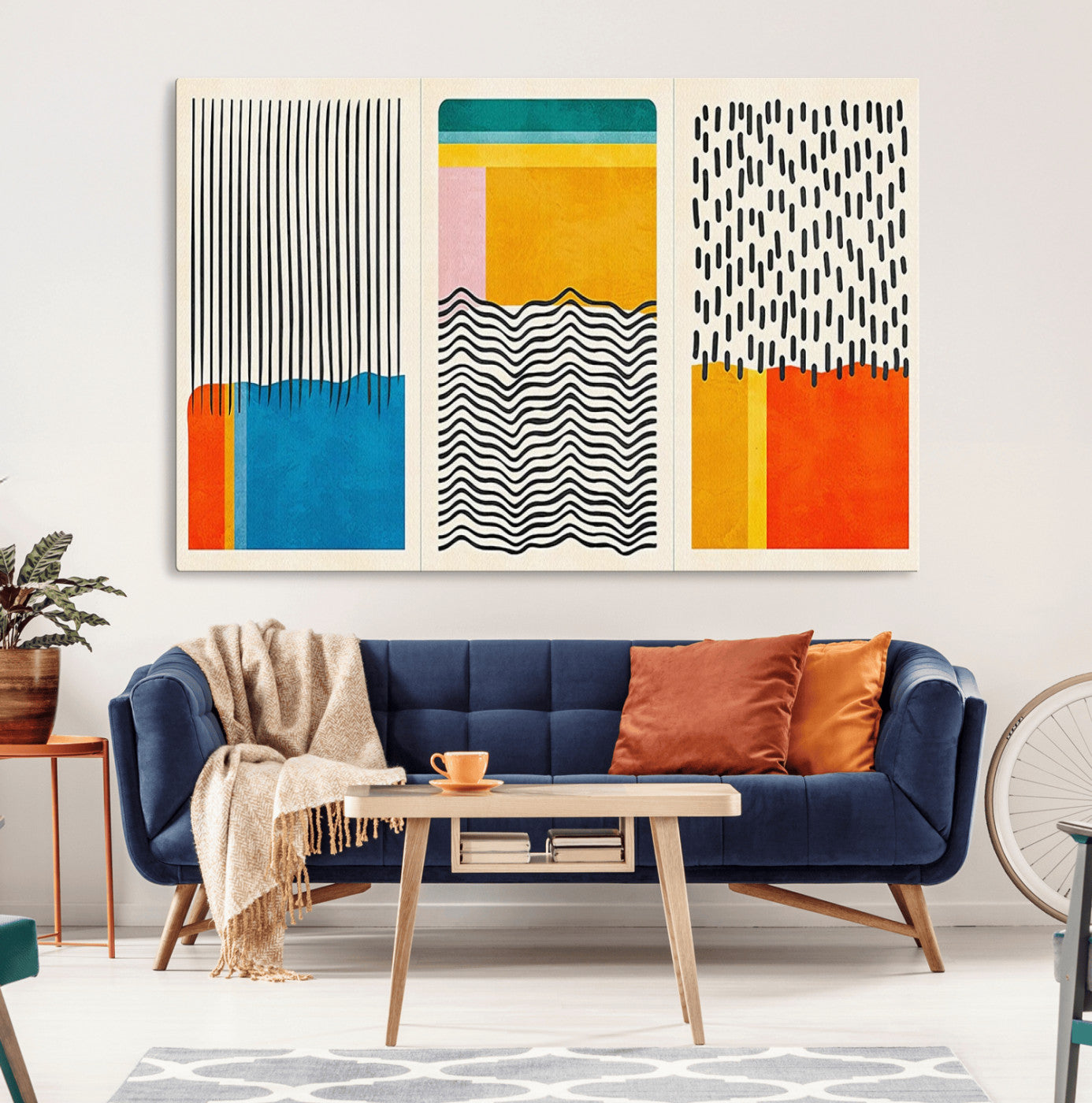 MGV-CV-36X24 - Canvas Print Wall Art Abstract Illustrs Art Boho, Framed Abstract Boho Art