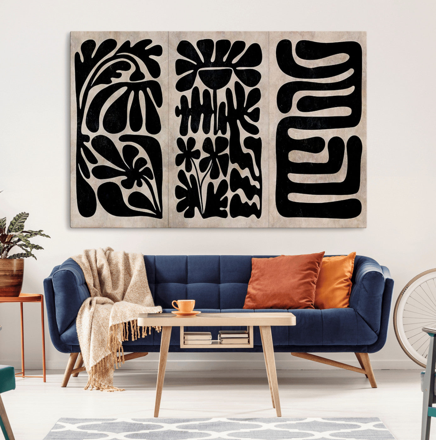 MGV-CV-36X24 - Canvas Print Wall Art Abstract Art Boho, Framed Boho Art Canvas Print