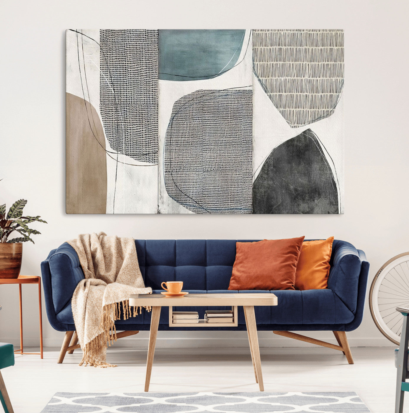 MGV-CV-36X24 - Canvas Print Wall Art Abstract Art Boho, Framed Boho Decor Canvas Print