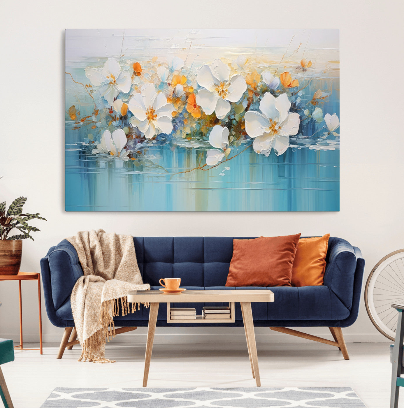 MGV-CV-36X24 - Abstract Flower Wall Art Canvas Print