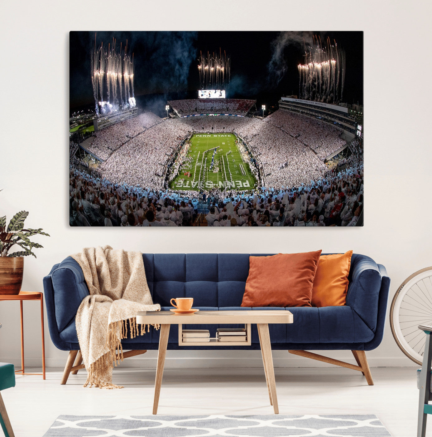 11391-MGV-CV-36X24-Penn Stadium Football Wall Art Canvas Print, Pennsylvania University Football Stadium