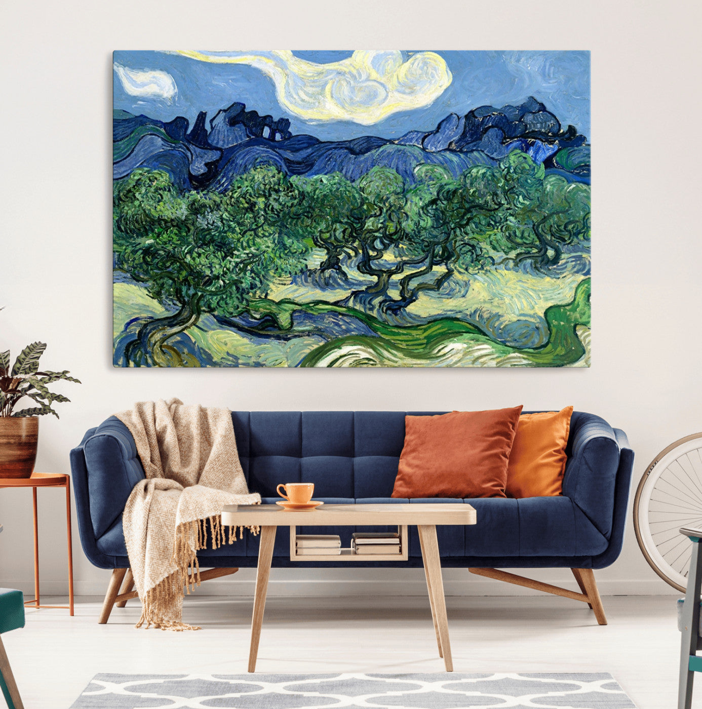 80252-MGV-CV-36X24-Olive Trees Van Gogh Wall Art Canvas Print