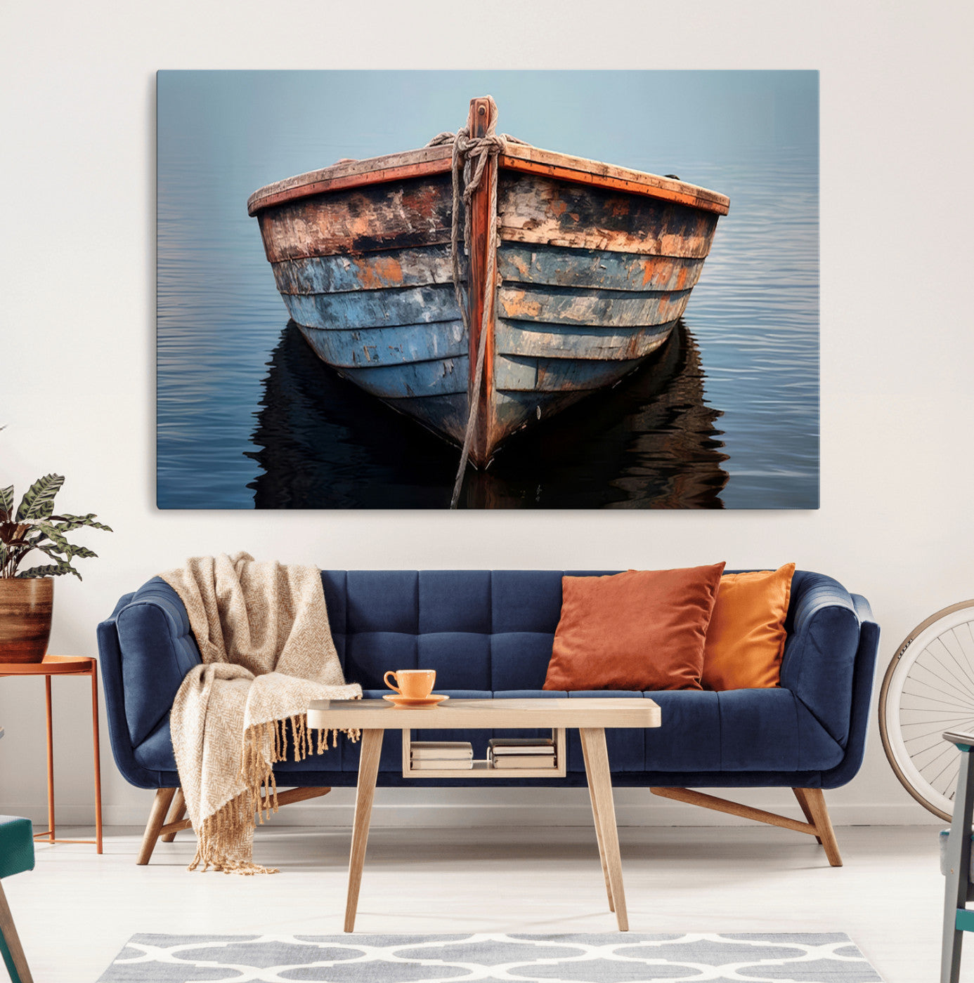 39011-MGV-CV-36X24-Stunning Vintage Boat Canvas Print | Nautical Wall
