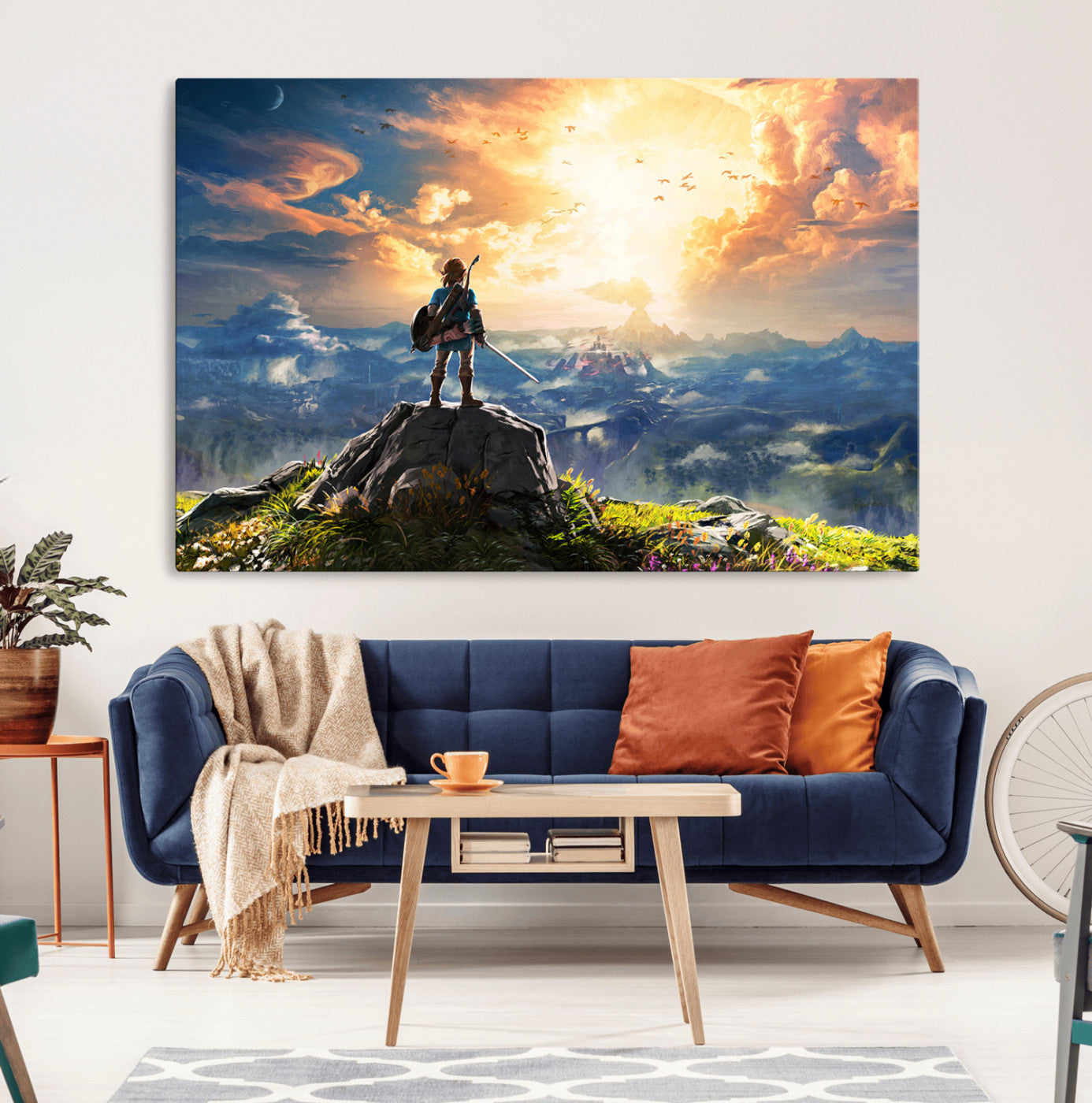 18096-MGV-CV-36X24-Legend of Zelda Breath of the Wild Game Wall Art Canvas, Legend of Zelda Canvas Print