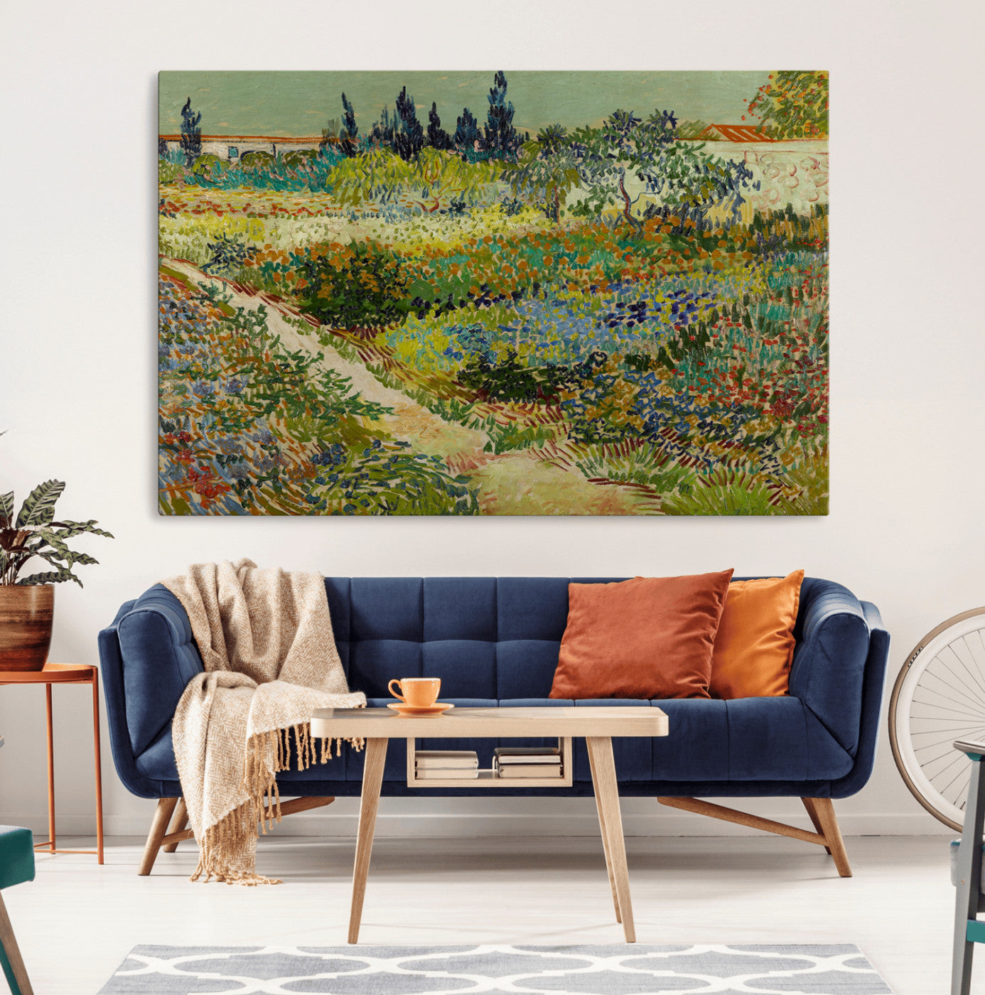 -Vincent van Gogh Garden at Arles Wall Art Canvas Print