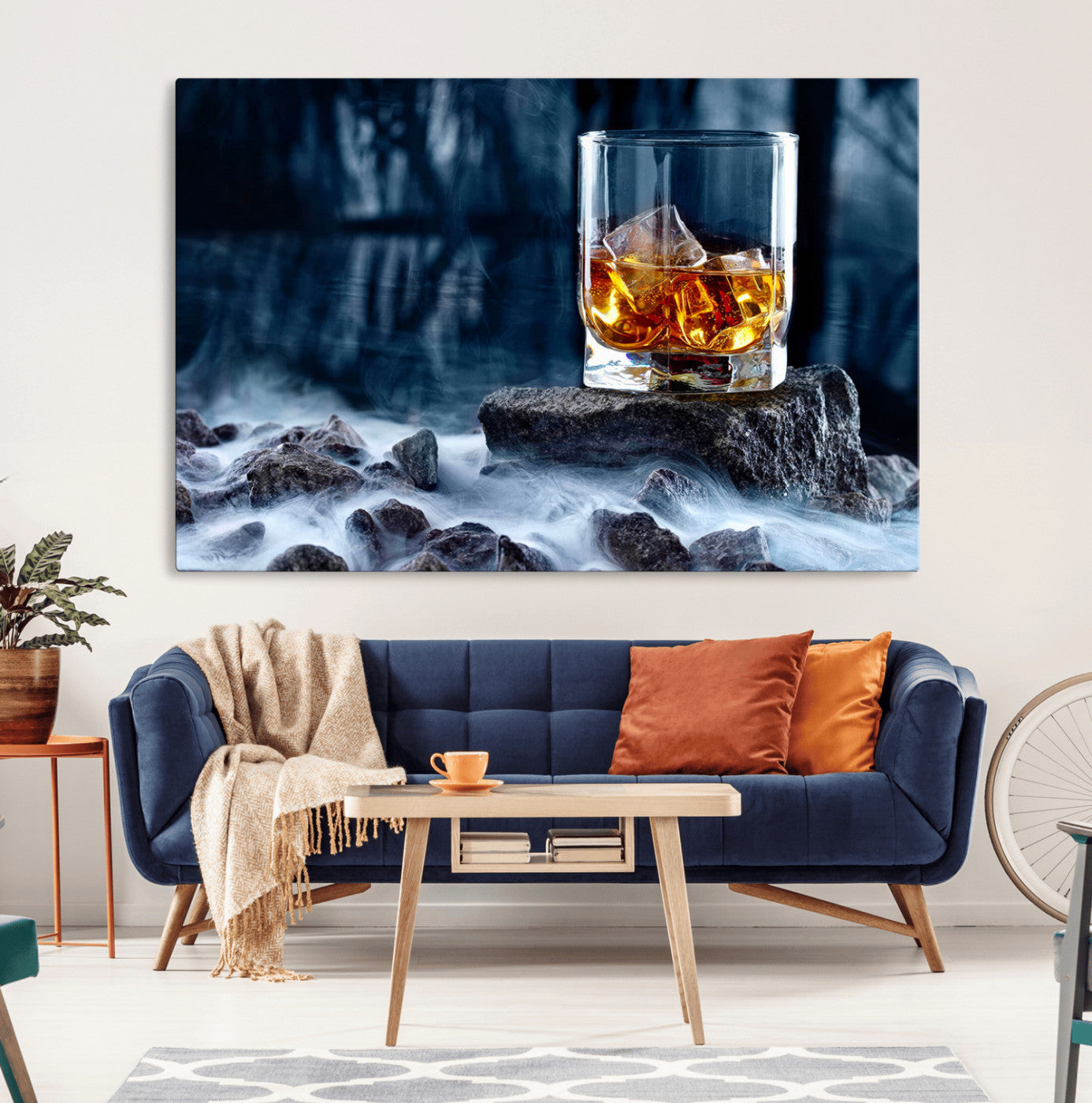MGV-CV-36X24 - Whiskey Ice Wall Art Canvas Print