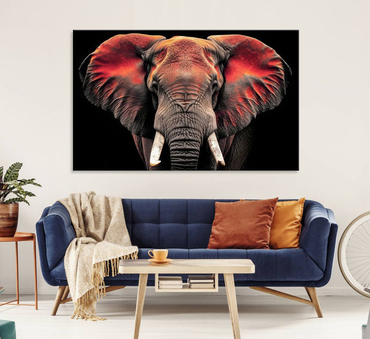 Elephant Wall Art Canvas Print, perfect for animal lovers.