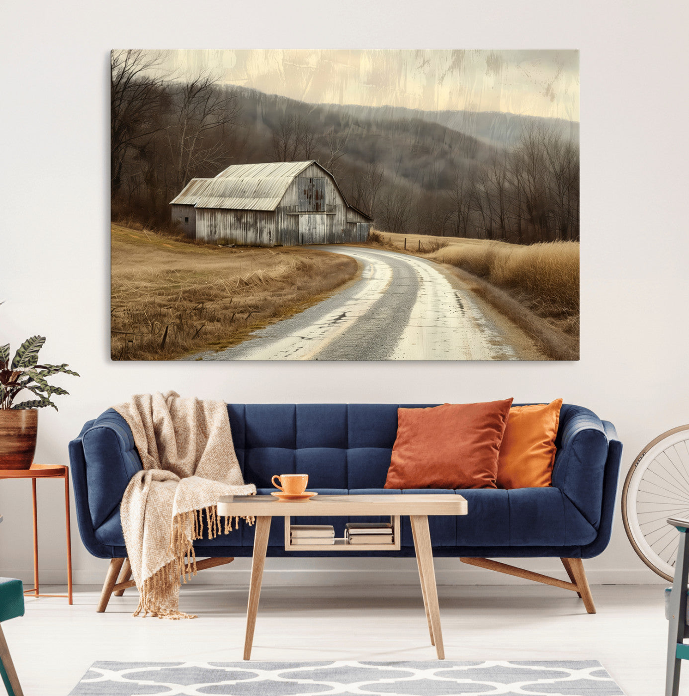 10376-MGV-CV-36X24-Vintage Barn for Farmhouse Wall Decor Canvas Print